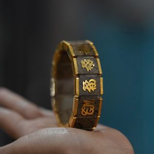 Lắc Tay Banh Đỏ Bọc Vàng 18k Tên Theo Yêu Cầu